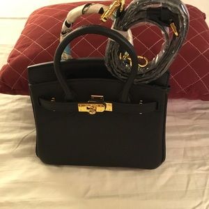 New mini Small tote black and gold